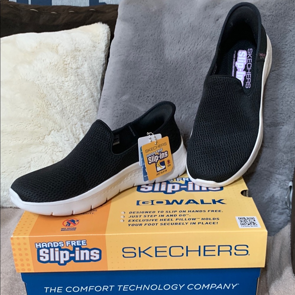 Skechers GOwalk Black Slip-On Women's Walking Shoes